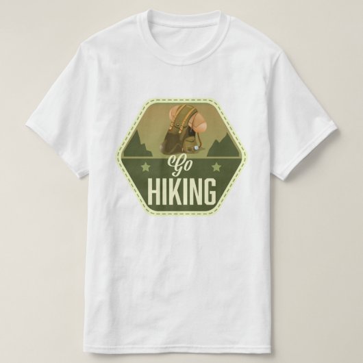 Wandelen Patch T-shirt (Design voorkant)