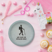 Wandelen - Rambler op avontuur - jouw tekst Papieren Bordje (Feest)