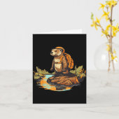 Wandelen rivierotter backpacken buiten dier kaart (Gele Bloem)