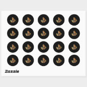 Wandelen rivierotter backpacken buiten dier ronde sticker (Vel)