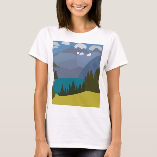 Wandelen rond Alpenmeer T-shirt (Voorkant)