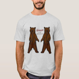 Wandelen Schattige Handgetekende Grizzly Beer T-shirt