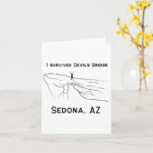 Wandelen Sedona Ik overleefde Devil's Bridge Hike Kaart (Gele Bloem)