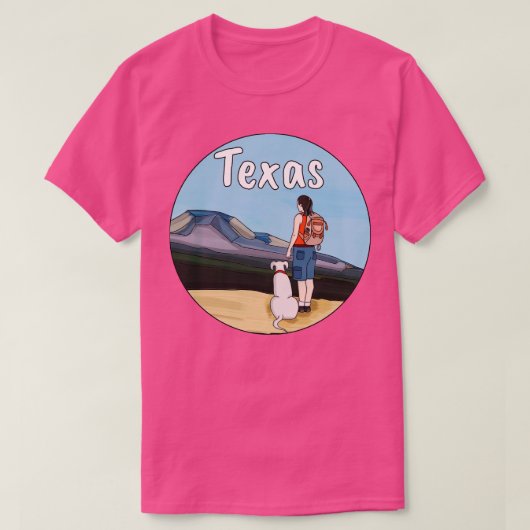 Wandelen Texas T-shirt (Design voorkant)