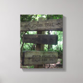 Wandelen Trail Sign Post op Canvas (Voorkant)