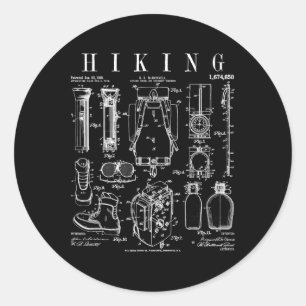 Wandelen Trekken Wandelaar Buiten Wandelen Avontuu Ronde Sticker