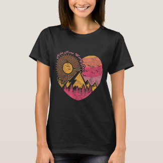 Wandelen trekking hike meer zorgen minder t-shirt