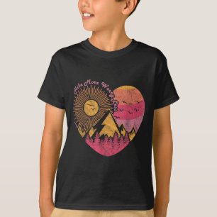 Wandelen trekking hike meer zorgen minder t-shirt
