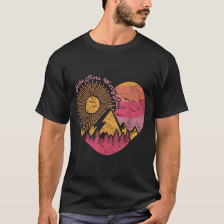 Wandelen trekking hike meer zorgen minder t-shirt