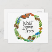 Wandelen tussen de bomen Briefkaart (Voorkant / Achterkant)