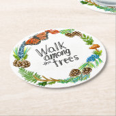 Wandelen tussen de bomen Onderzetter Set (Gebogen)