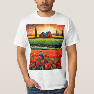 Wandelen tussen Tulpenvelden 1 T-shirt