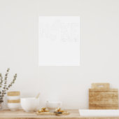 Wandelen van rand tot rand grappig kamperen poster (Keuken)