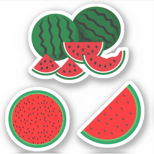 Wandelen van Watermeloen Sticker (Voorkant)