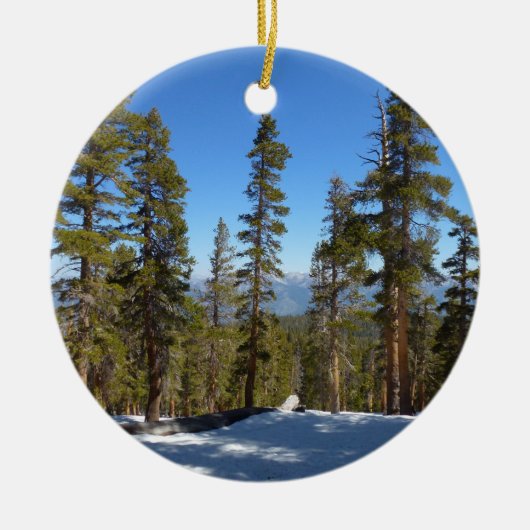 Wandelen vanaf Mitchell Peak in Sequoia Keramisch Ornament (Voorkant)