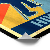 Wandelen vintage retro stijl  poster (Hoek)
