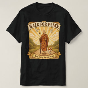 Wandelen voor Vrede: Monnik en Hond T-shirt