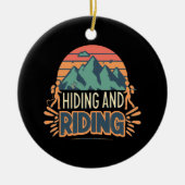 Wandelen waar reizen avonturen worden keramisch ornament (Voorkant)