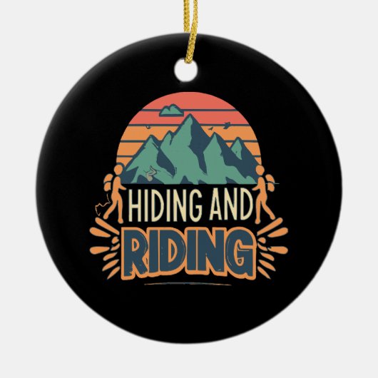 Wandelen waar reizen avonturen worden keramisch ornament (Voorkant)