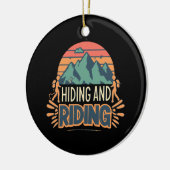 Wandelen waar reizen avonturen worden keramisch ornament (Links)