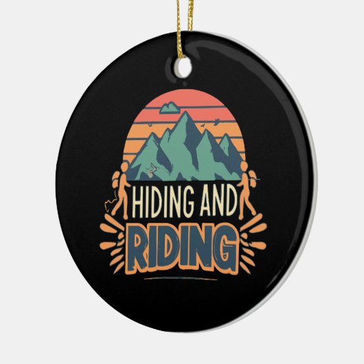 Wandelen waar reizen avonturen worden keramisch ornament (Links)