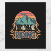 Wandelen waar reizen avonturen worden wijn etiket (Enkel label)