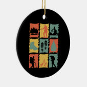 Wandelen - Wandelspullen Retro Wandelcadeau Keramisch Ornament (Rechts)