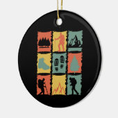 Wandelen - Wandelspullen Retro Wandelcadeau Keramisch Ornament (Links)