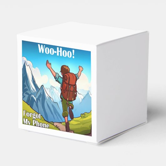 Wandelen Woo-Hoo Mijn telefoon vergeten Bedankdoosjes (Achterkant)