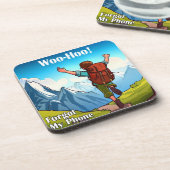Wandelen Woo-Hoo Mijn telefoon vergeten Bier Onderzetter (Linkerzijde)