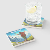 Wandelen Woo-Hoo Mijn telefoon vergeten Stenen Onderzetter (Zijkant)