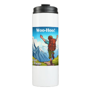 Wandelen Woo-Hoo Mijn telefoon vergeten Thermosbeker
