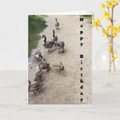 WANDELEN/ZINGEN VAN EEN LIEDJE VERJAARDAG KAART (Gele Bloem)