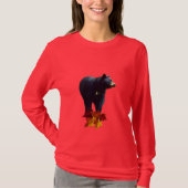 Wandelen Zwart Beer Dierenvriend Shirt (Voorkant)