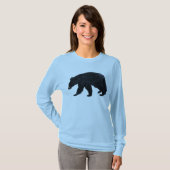 Wandelen Zwart Beer Dierenvriend Shirt (Voorkant volledig)