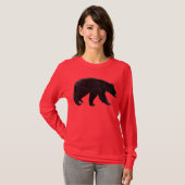 Wandelen Zwart Beer Dierenvriend Shirt (Voorkant volledig)