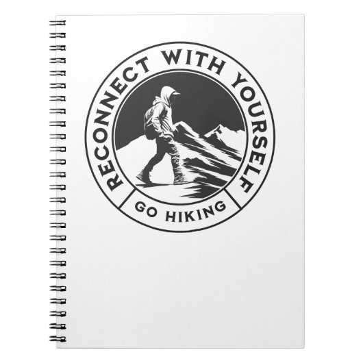 Wandelen Zwart-wit Notitieboek (Voorkant)