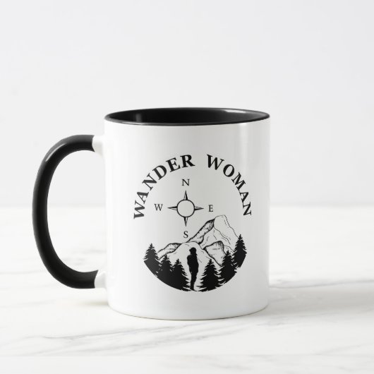 Wandelen Zwervende Vrouw Mok (Links)