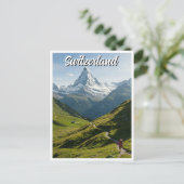 Wandelen Zwitserland Matterhorn Briefkaart (Staand voorkant)