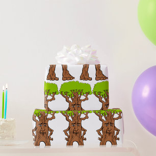 Wandelend Boomkarakter Fantasie Boomwezen Cadeaupapier