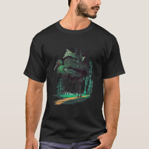 Wandelend huis op kippenpoten Slavische folklore T-shirt