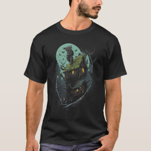 Wandelend Huis op Kippenpoten Slavische folklore T-shirt