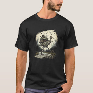 Wandelend Huis op Kippenpoten Slavische folklore T-shirt