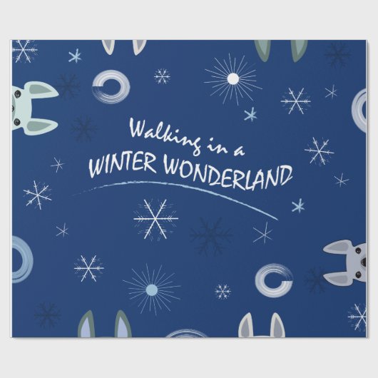 Wandelend in een winter wonderland inpakpapier (Vlak)