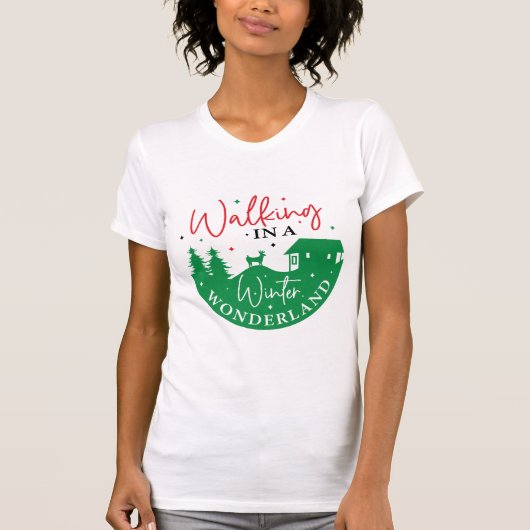 Wandelend in een winter Wonderland T-shirt (Voorkant)
