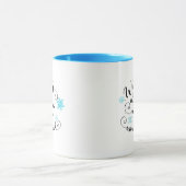 Wandelend in een winterland, kerstcadeau mok (Midden)