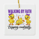 Wandelend in geloof eend ornament (Voorkant)