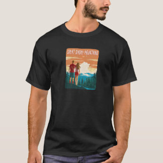 Wandelend Koppel Bos Great Smoky Mountains Nationa T-shirt
