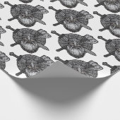 wandelend man germanic nordic runic cadeaupapier (Hoek)