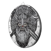 wandelend man germanic nordic runic dartbord (Voorkant Rechts)